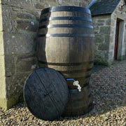 500L Black Ring Oak Barrel Water Butt